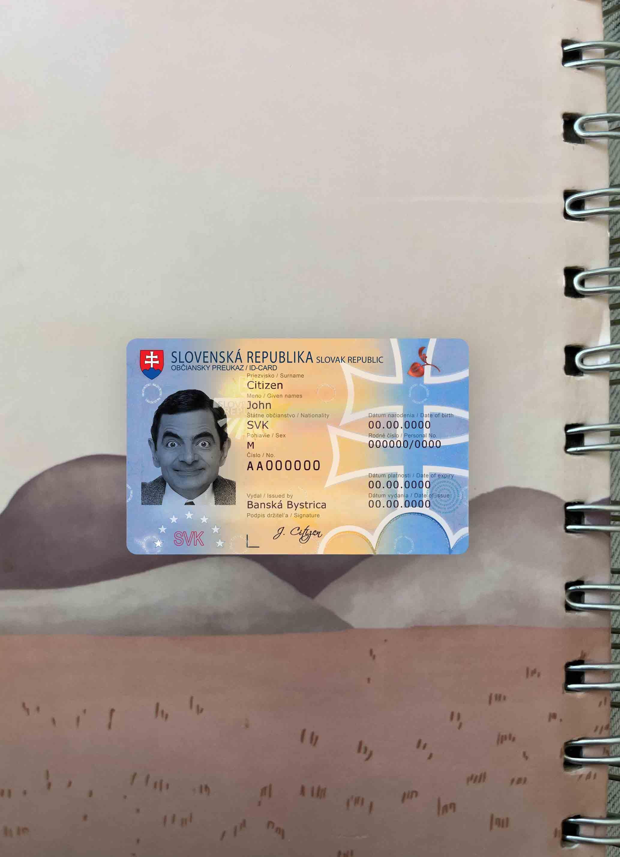 Downloadable Slovakia ID photolook example